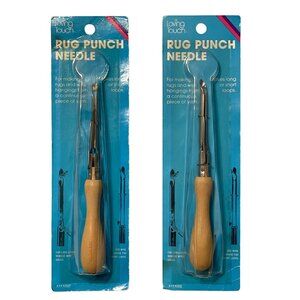 Vintage Loving Touch Rug Punch Needle 2 Pkgs Discontinued Crafting Rugs Wall Art